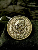Ranger Skull Snake Coin 40mm Engraved Military Style Art Medallion