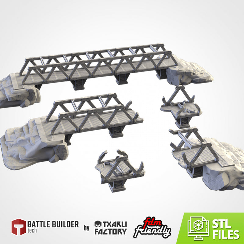 Metallic Bridges | 28mm-32mm | Tabletop Terrain