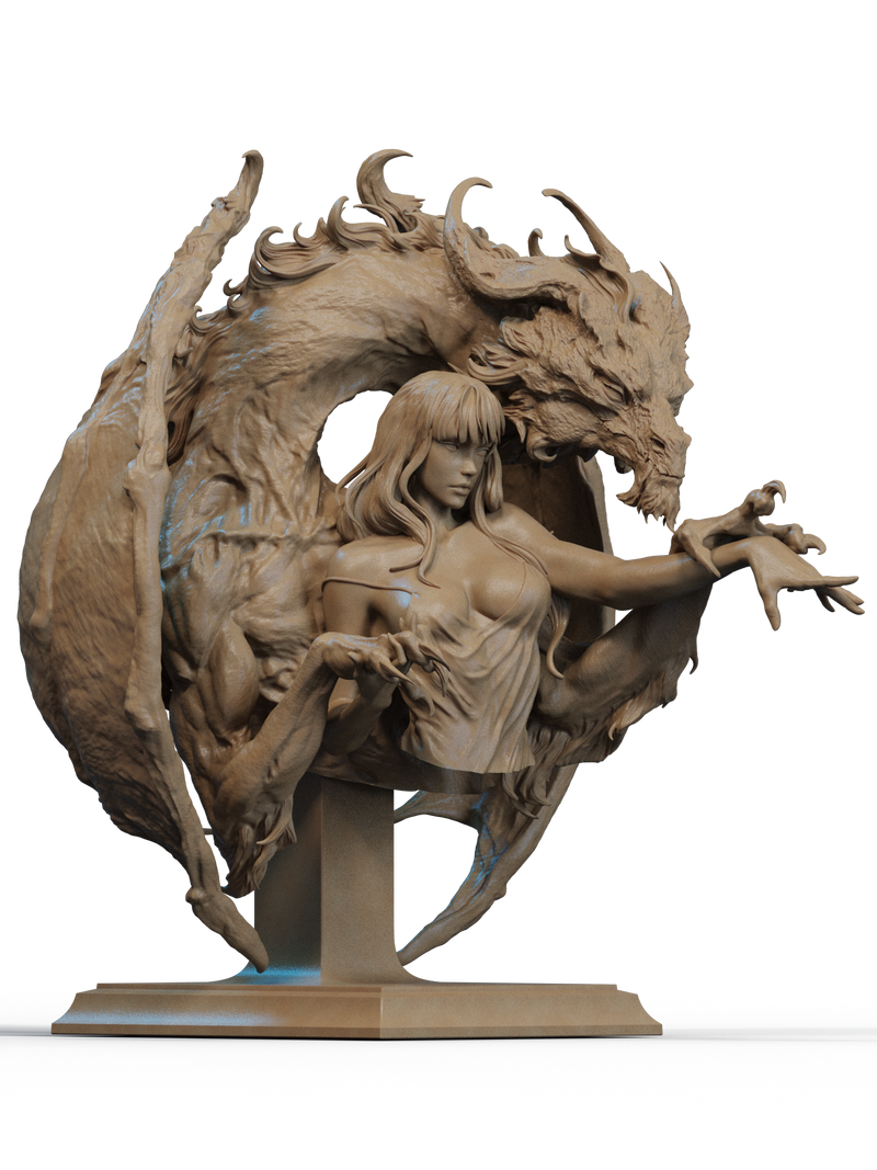 Dragon Lady Resin Bust - view 3