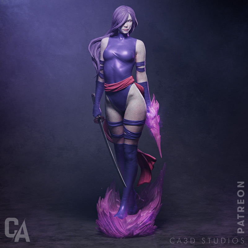 Psylocke Resin Statue - Design 2 - view 5
