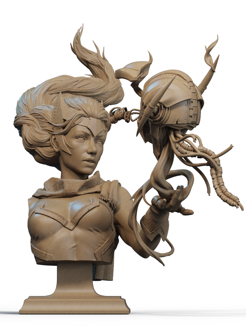 Scarlet Witch Resin Bust - view 1