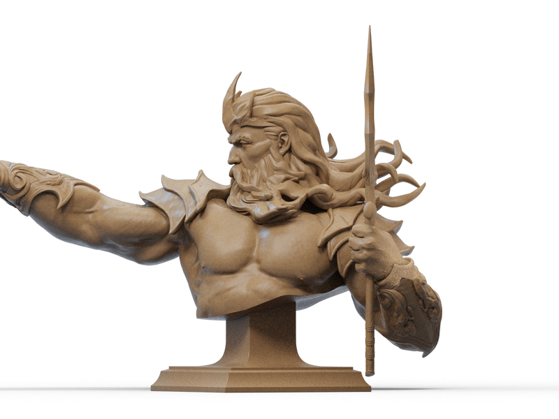 Poseidon Resin Bust - view 5