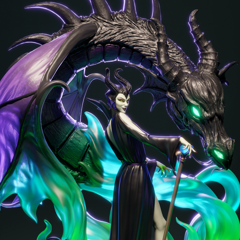 Maleficent Resin Statue - view 1