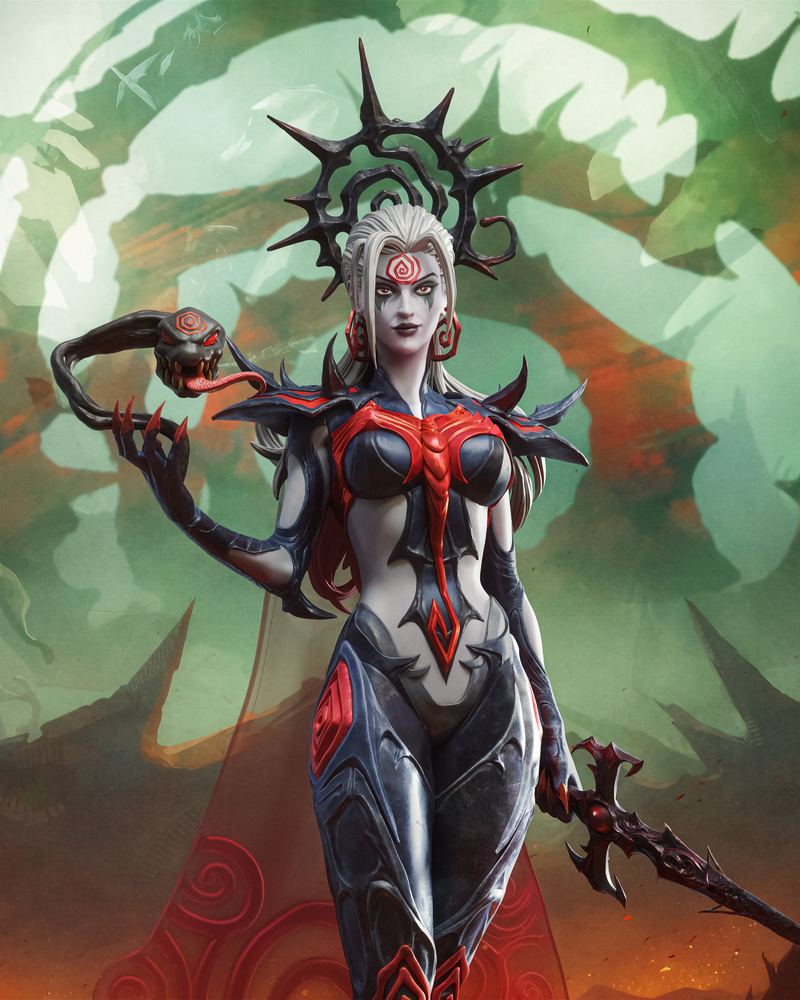Hela Resin Statue - view 1