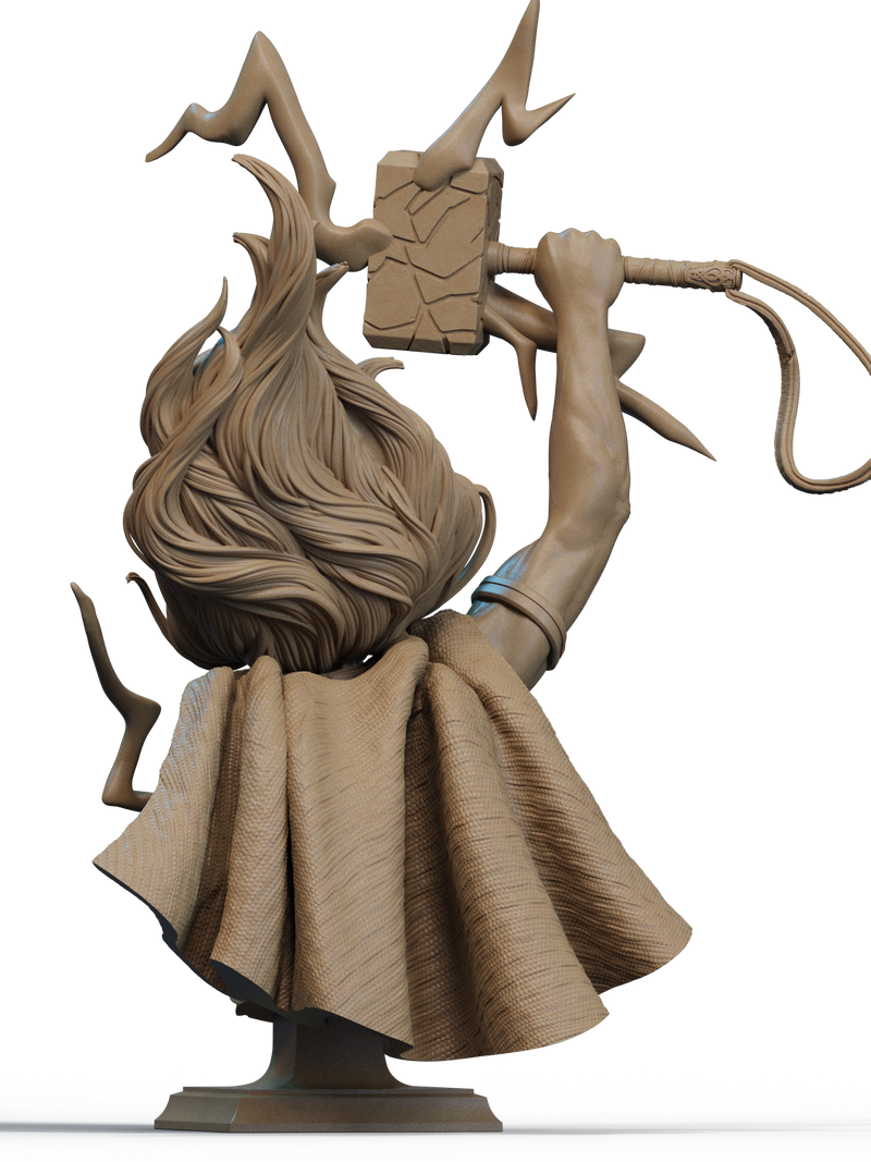 Lady Thor Resin Bust - view 3