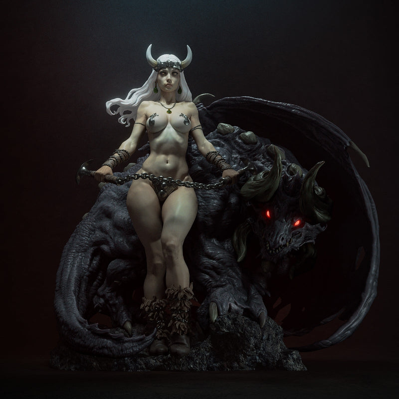 Demon Queen Resin Statue - view 3