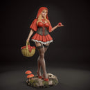 Red Riding Hood Resin Statue - view 2