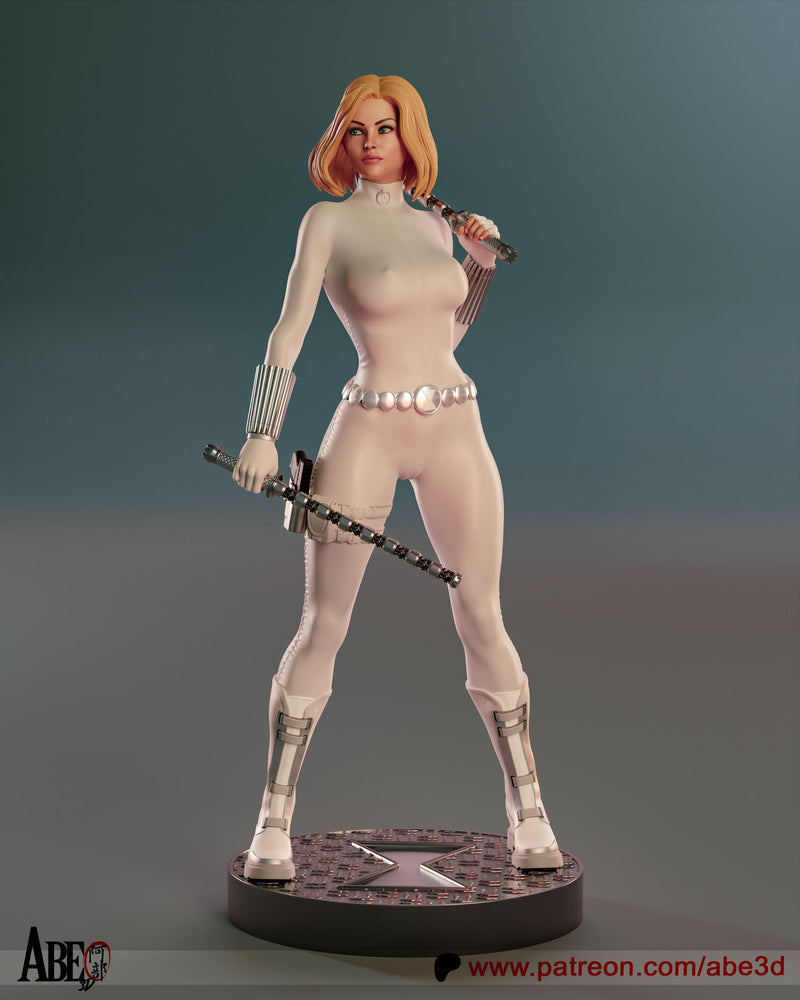 White Widow Resin Statue - view 1