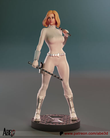 White Widow Resin Statue - view 1