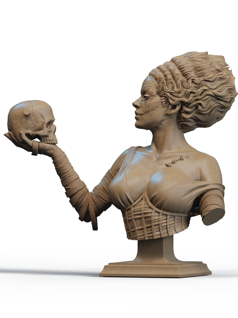 Frankenstein Bride Resin Bust - view 2