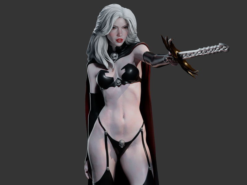 Death Princess Resin Statue - view 1