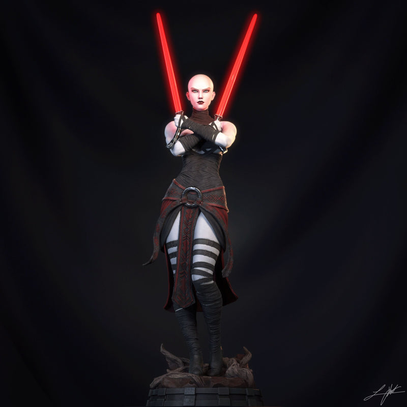 Asajj Ventress Resin Statue - view 2