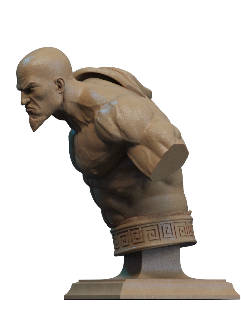 Kratos Resin Bust - view 3