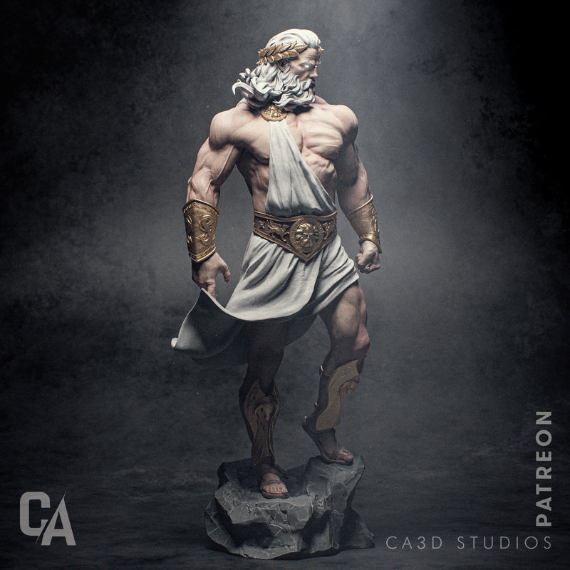 Zeus Resin Statue - view 6