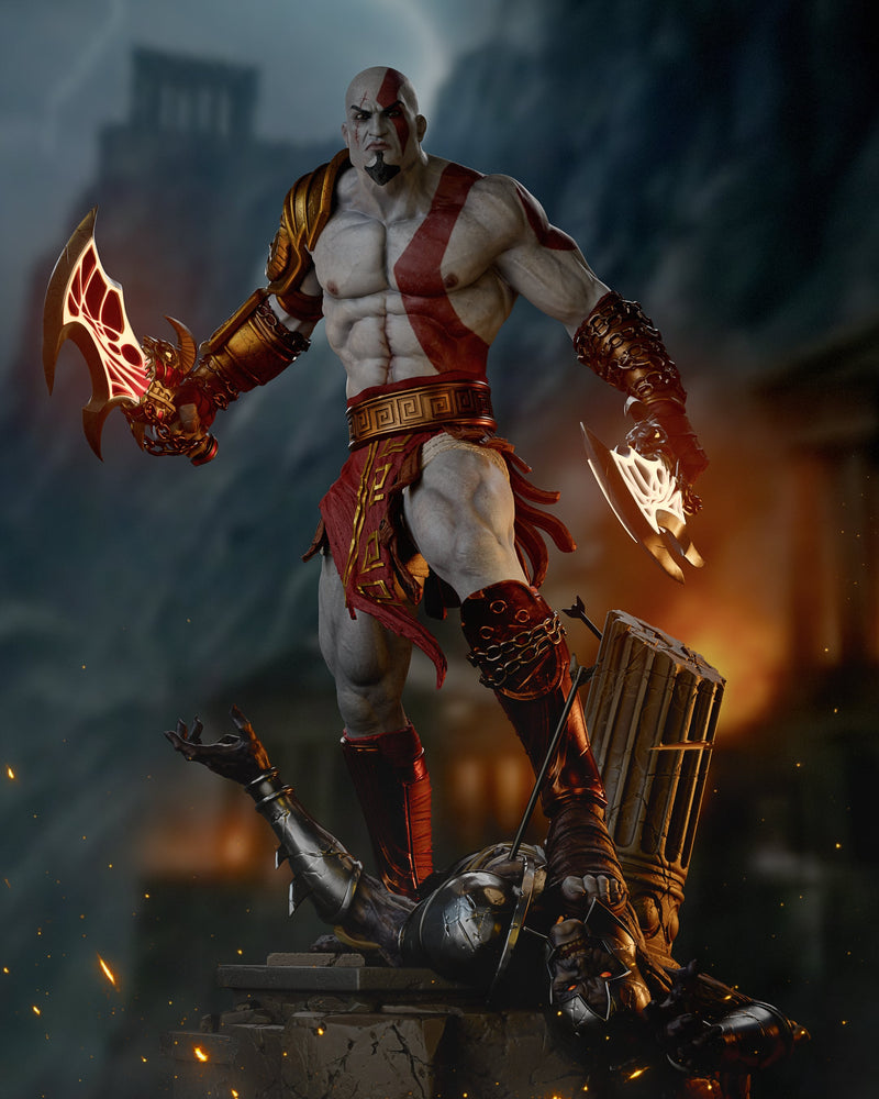 Kratos Resin Statue - Design 2 - view 1