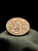 Three Fates Spinning Wheel Coin 40mm Copper Moirai Mythology Art Medallion