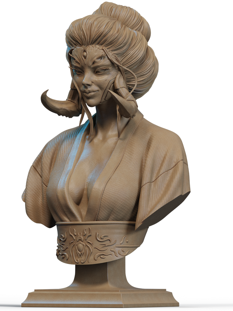 Queen Spider Resin Bust - view 4