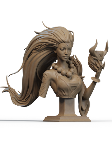 Blood Moon Diana Resin Bust - view 1
