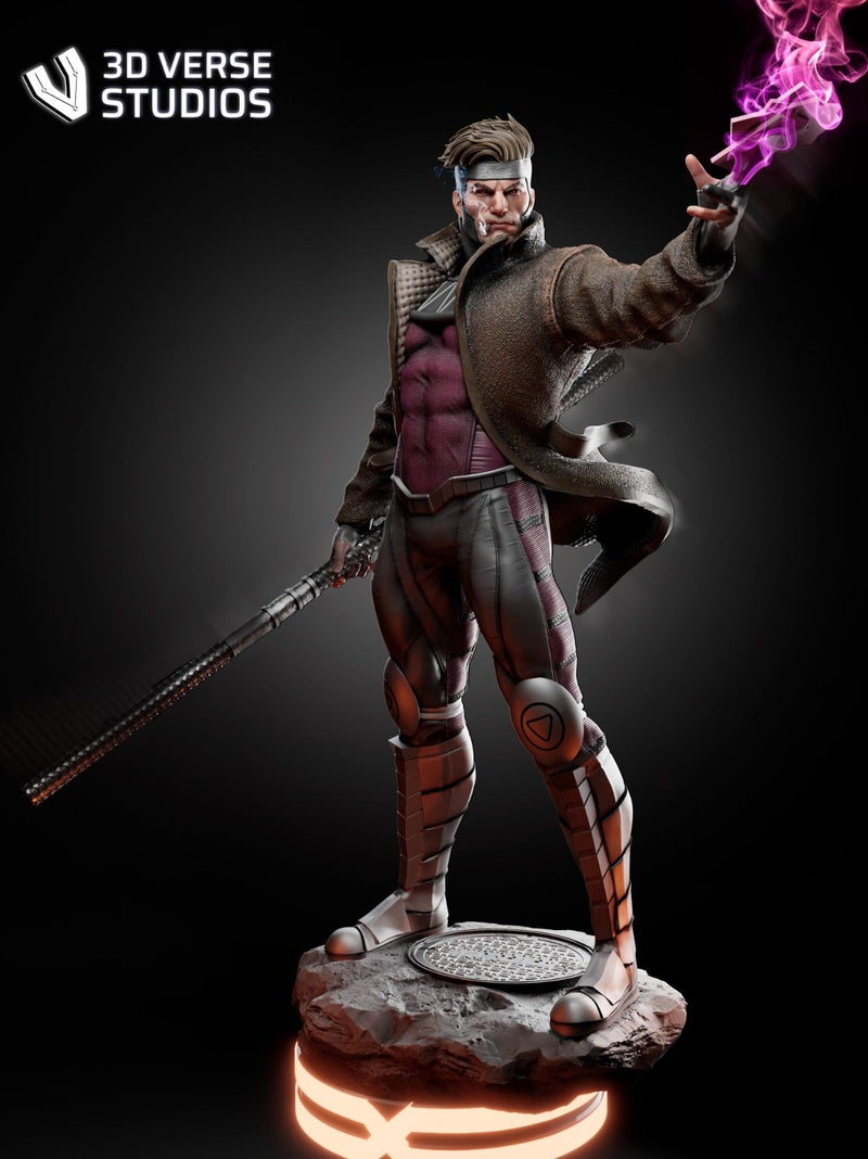 Gambit Resin Statue - view 4