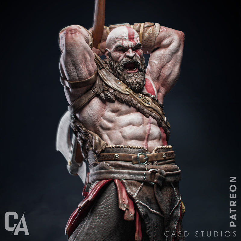 Kratos Resin Statue - Design 1 - view 1
