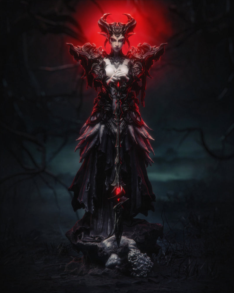 The Queen of the Ashen Vale Resin Statue - view 2