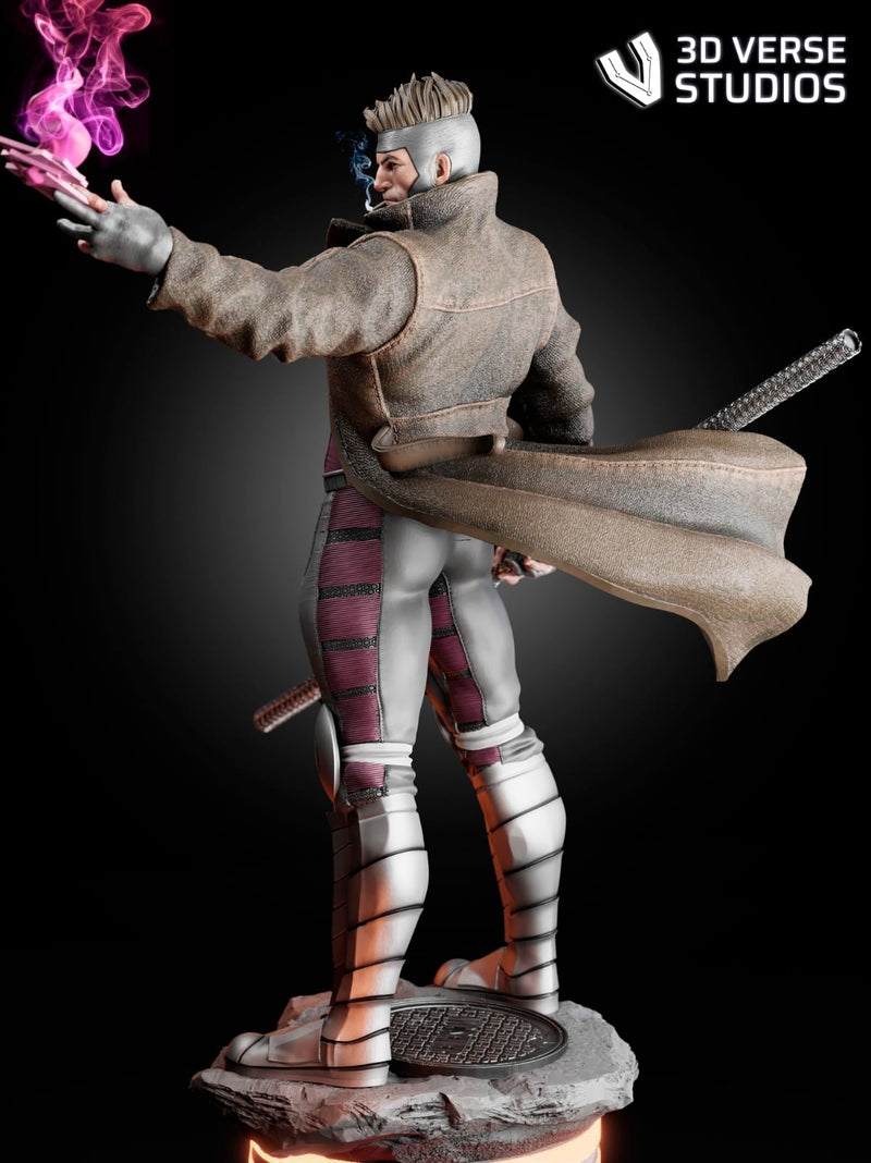 Gambit Resin Statue - view 2