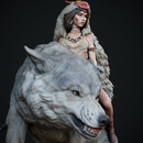 Princess Mononoke Resin Statue - view 1