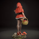 Red Riding Hood Resin Statue - view 4