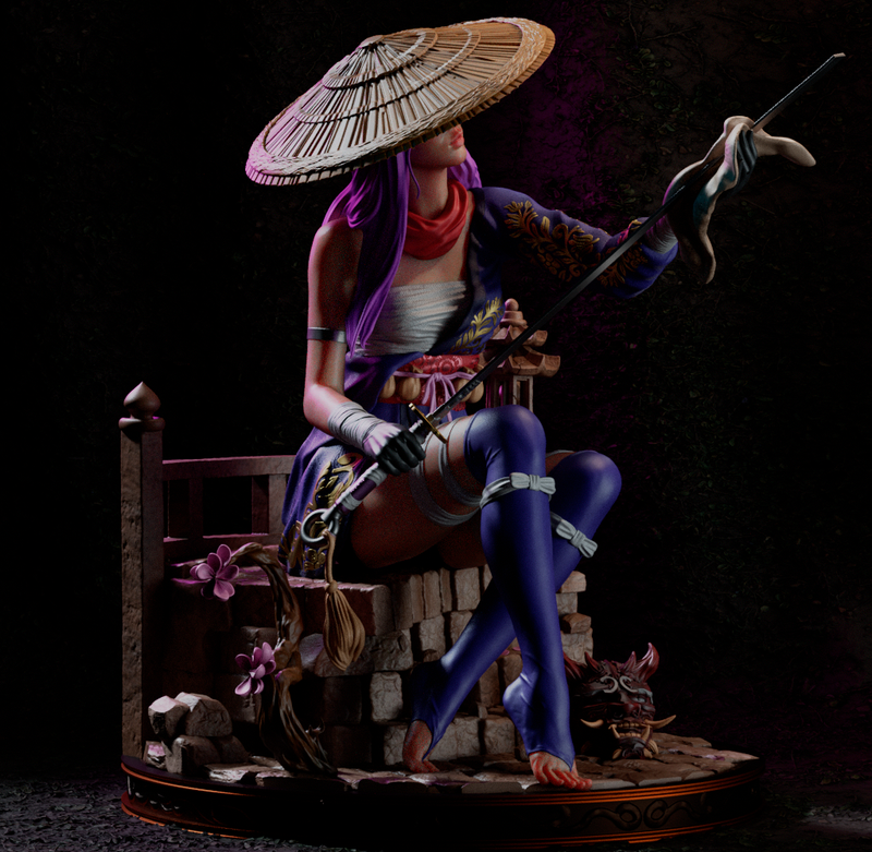 Psylocke Resin Statue - Design 1 - view 2