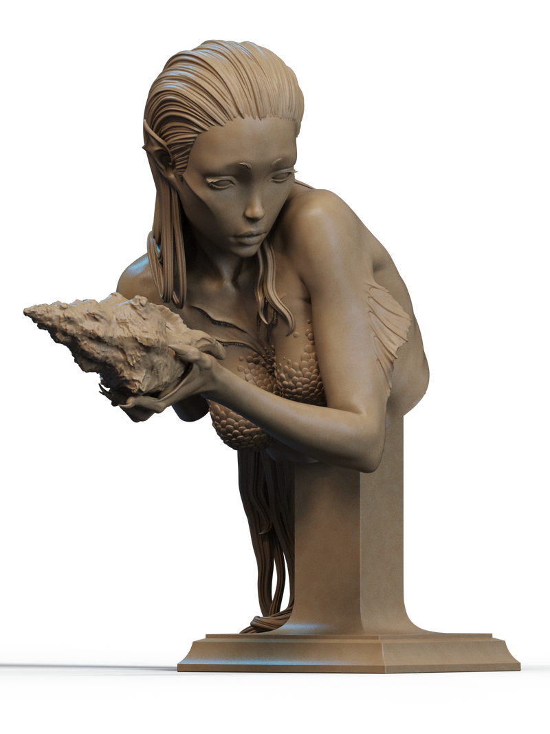 Mermaid Resin Bust - view 1