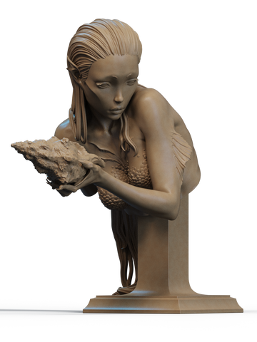 Mermaid Resin Bust - view 1
