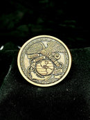 USMC Semper Fidelis Coin 40mm Engraved Eagle Globe Anchor Medallion
