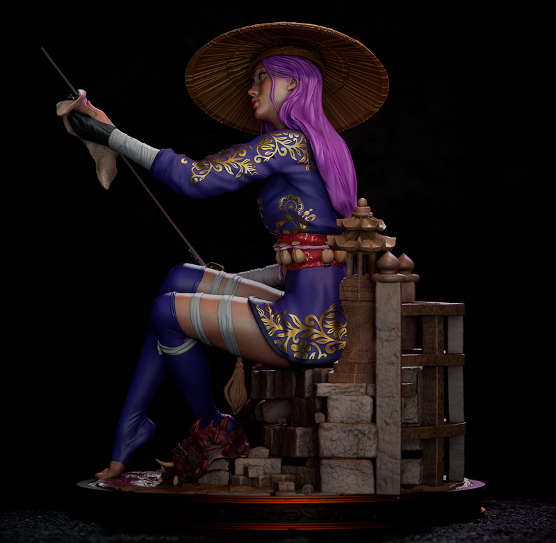 Psylocke Resin Statue - Design 1 - view 3