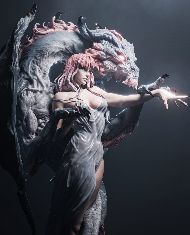 Dragon Lady Resin Statue - view 3