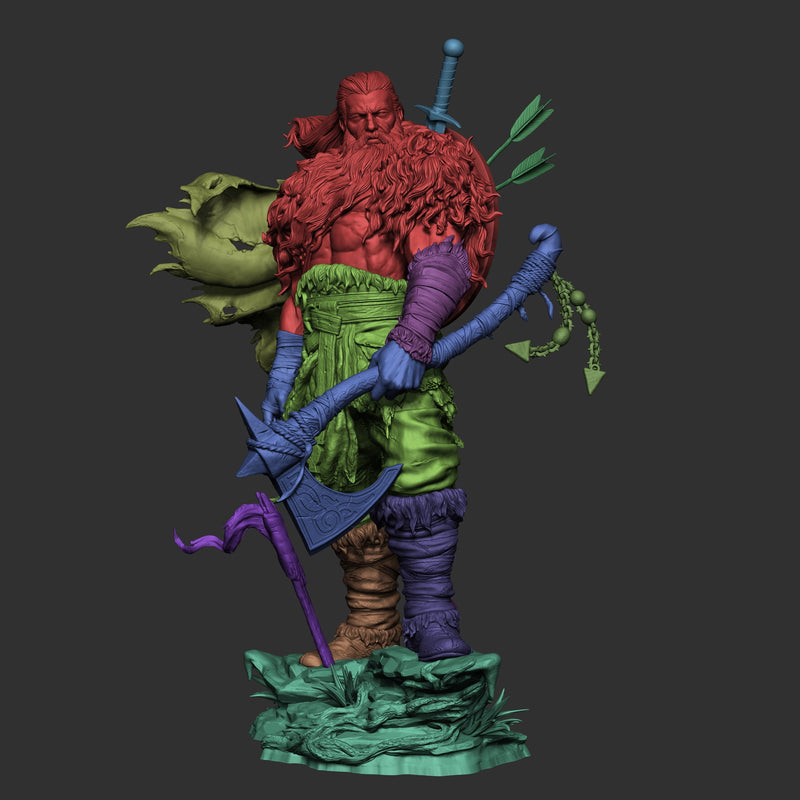 North Warrior Resin Statue - view 7