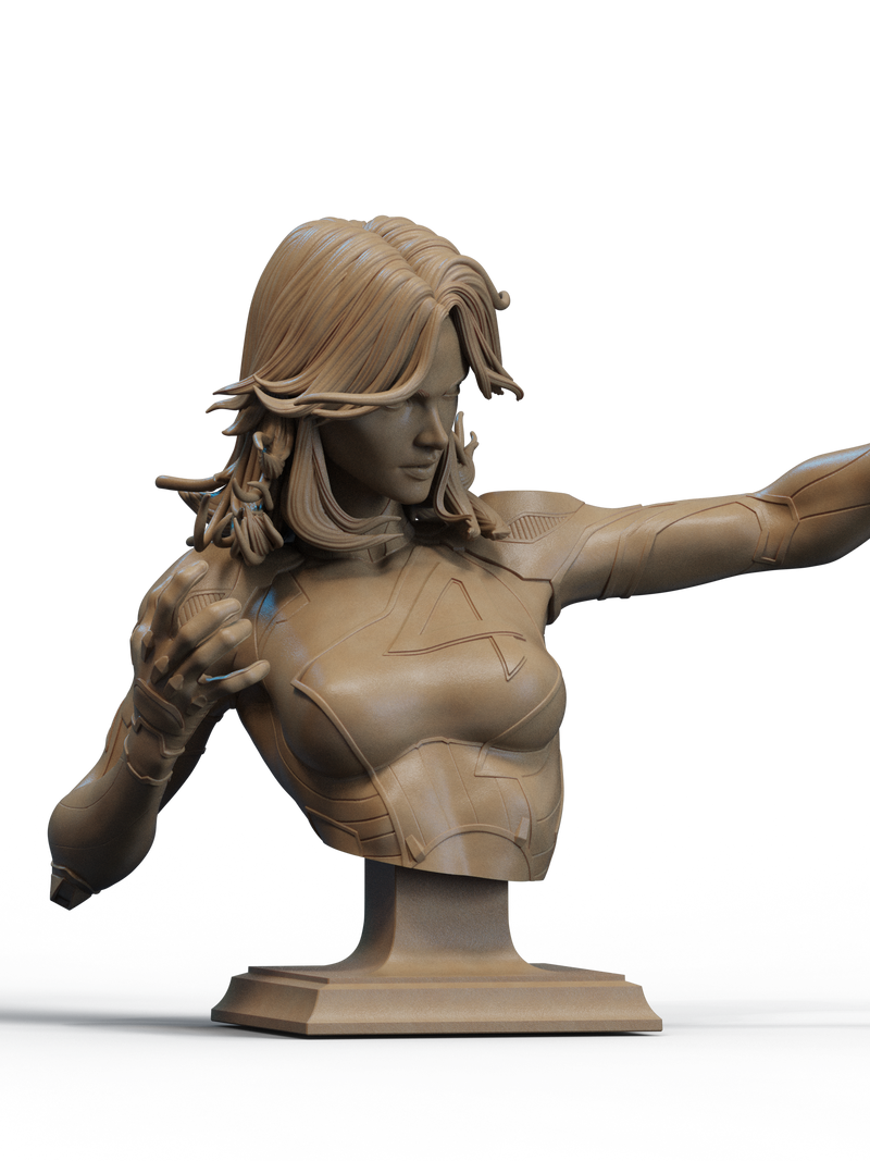Invisible Woman Resin Bust - Design 1 - view 2