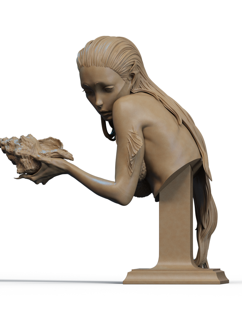 Mermaid Resin Bust - view 2