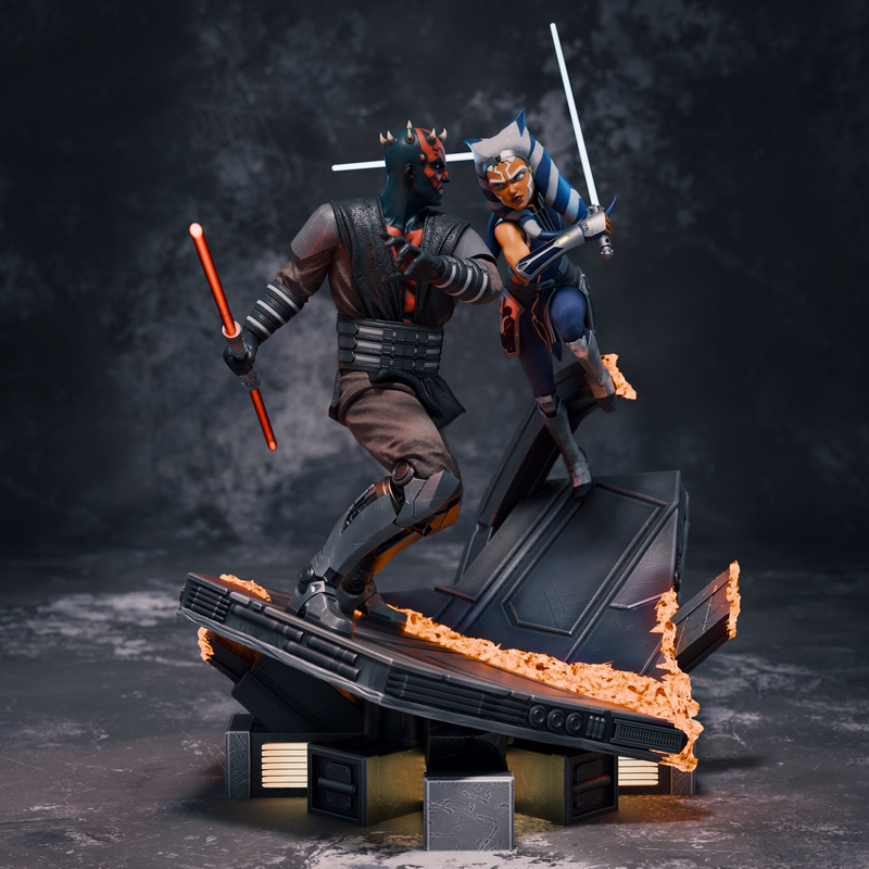 Ahsoka Tano vs Darth Maul Resin Diorama - view 6
