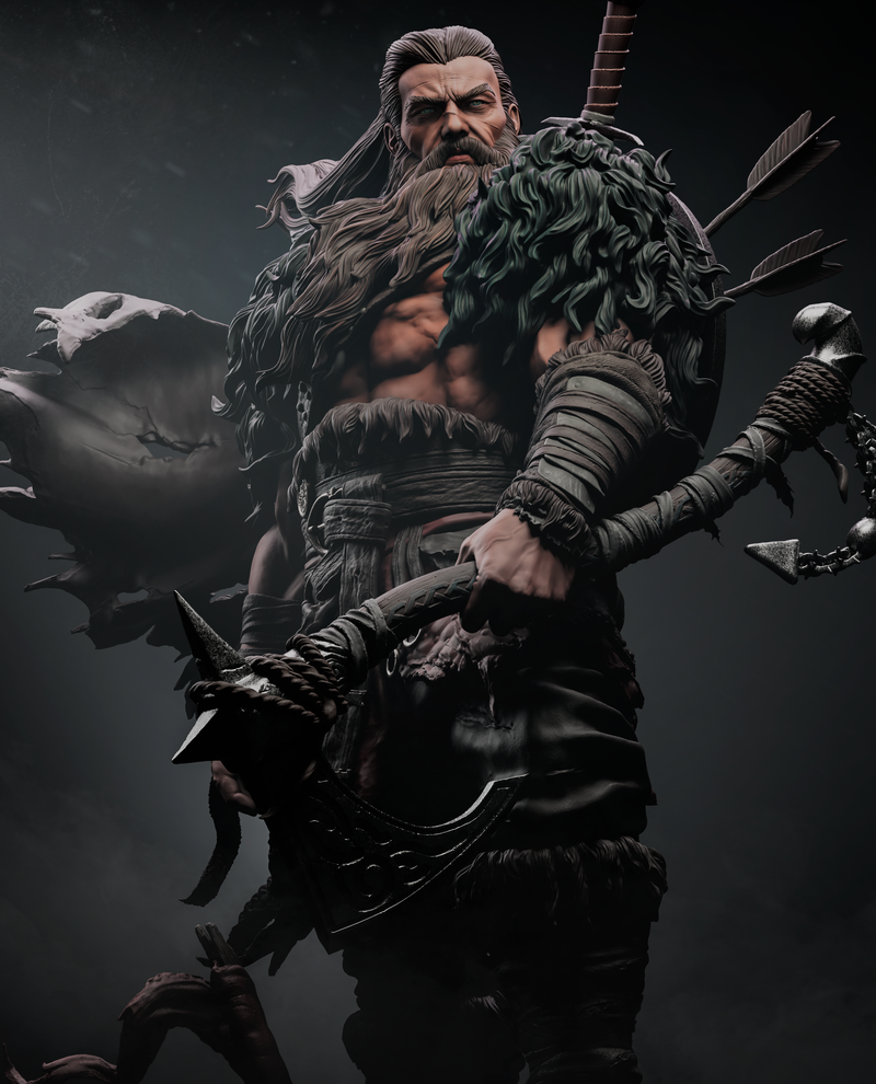 North Warrior Resin Statue - view 6