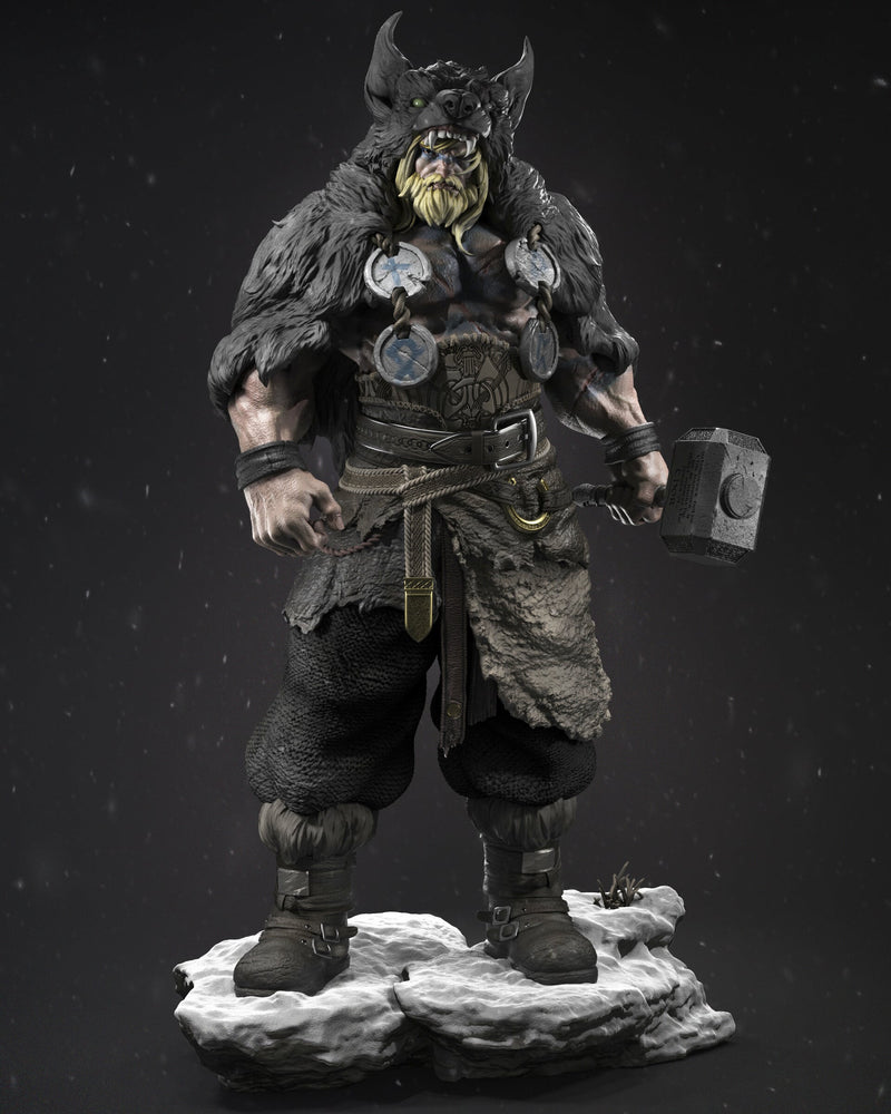 Barbarian Thor Resin Statue - view 3