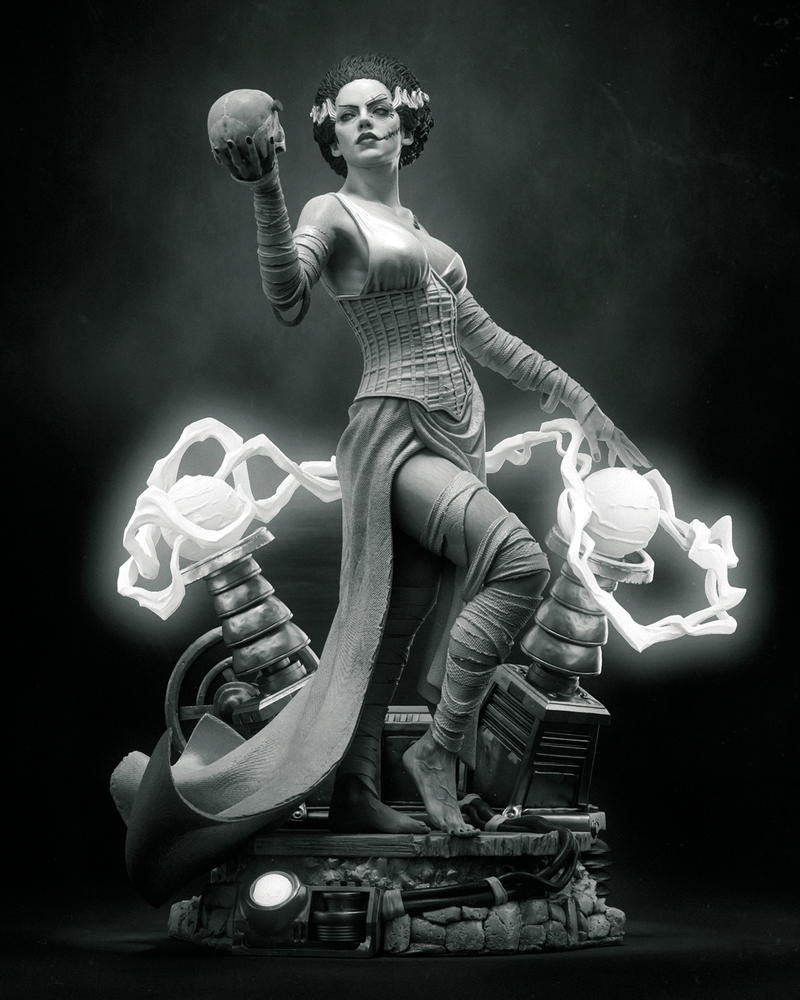 Frankenstein Bride Resin Statue - view 5