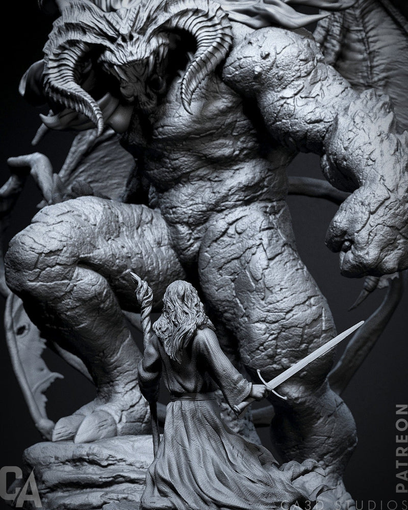 Balrog vs Gandalf Resin Diorama - view 1