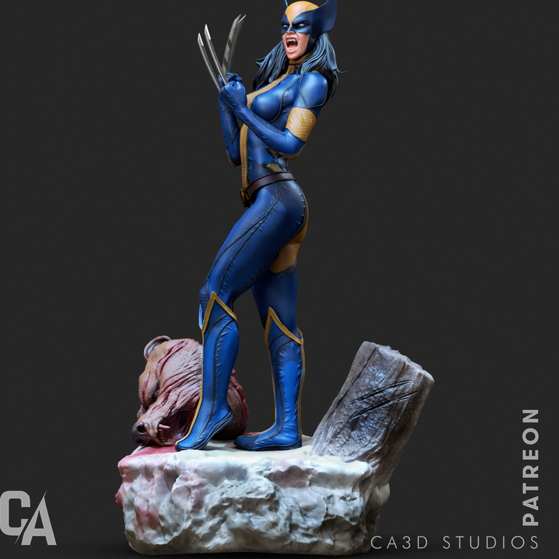 X-23 Resin Statue - view 4