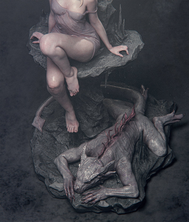 Elegy of the Wyrm Resin Statue - view 4