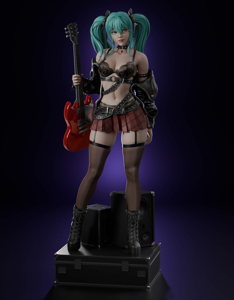 Hatsune Miku Rock ver. Resin Statue - view 2