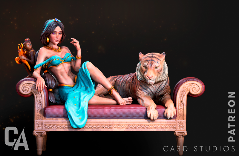 Jasmine Resin Statue - view 3