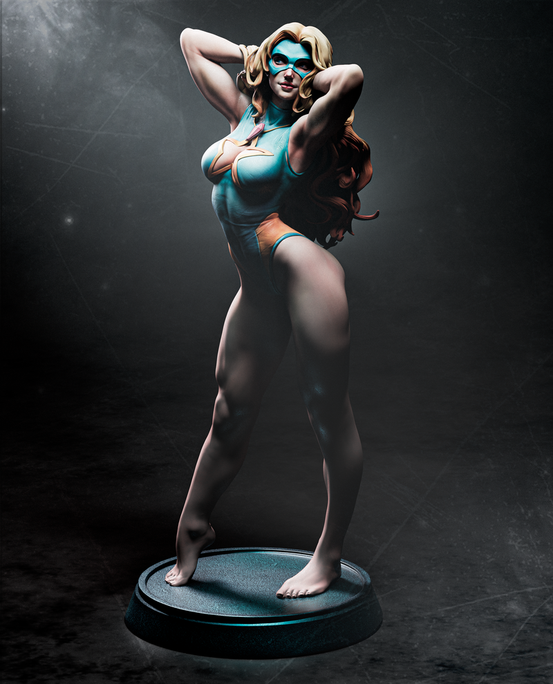 Blonde Blazer Resin Statue - view 2