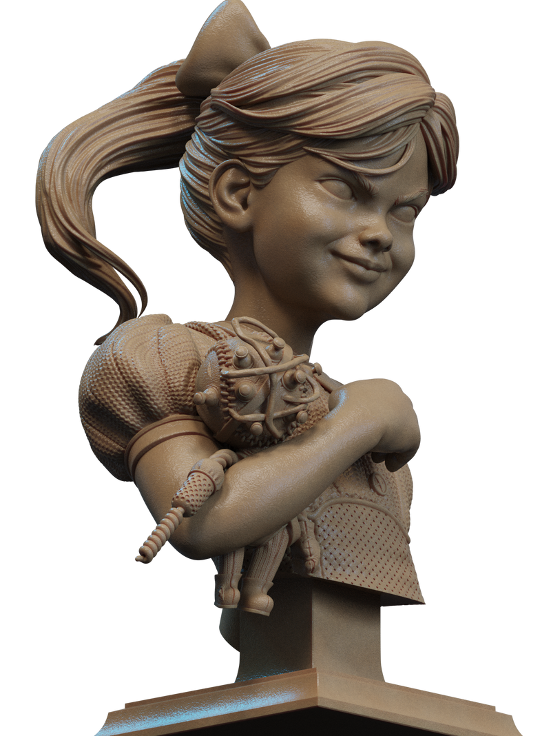 Big Daddy and Little Sister Resin Bust - view 2