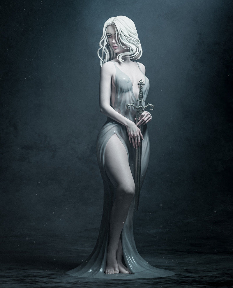 Lady of the Lake Resin Statue - view 5