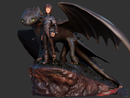 Toothless/Hiccup Resin Statue - view 5